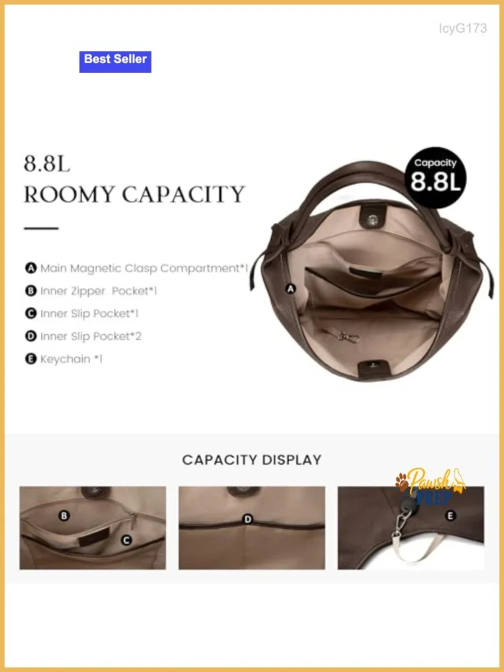 Genuine Leather Slouchy Hobo Bag Purse for Women Tassel Magnetic Closure